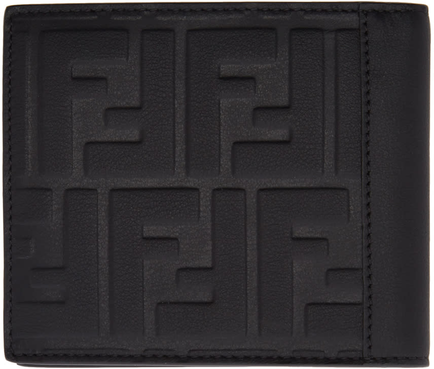 Fendi Black Logo Bifold Wallet