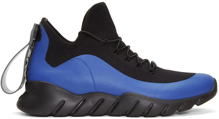Fendi Black and Blue fendi Vocabulary Running Sneakers