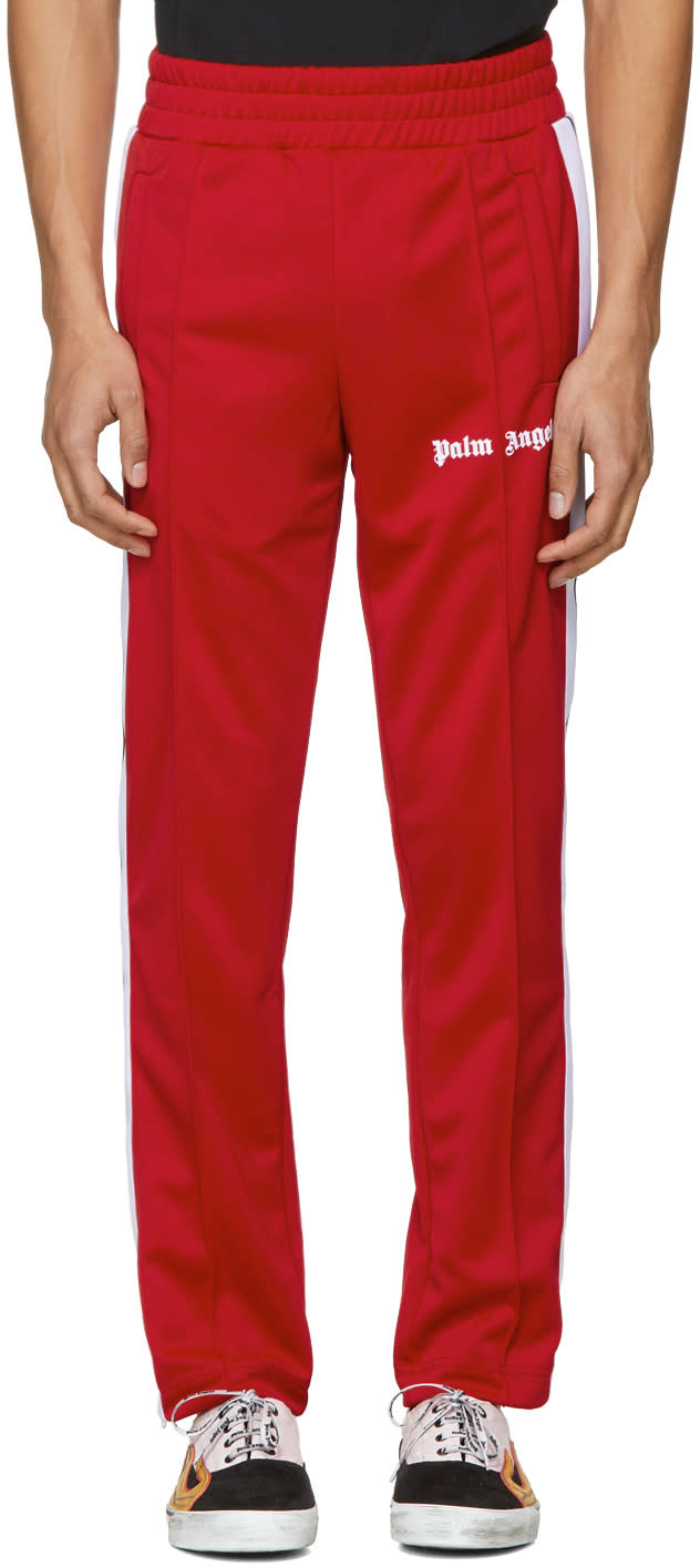 palm angels red track pants