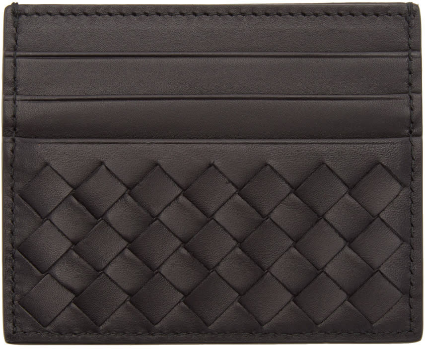 Bottega Veneta Black Intrecciato Card Holder