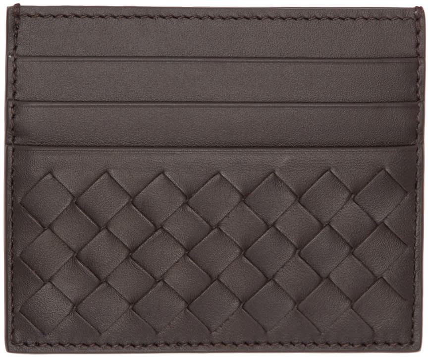 Bottega Veneta Brown Intrecciato Card Holder