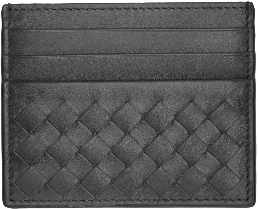 Bottega Veneta Grey Intrecciato Card Holder