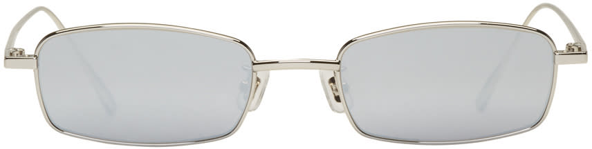 Gentle Monster Silver and Grey Palabra Sunglasses