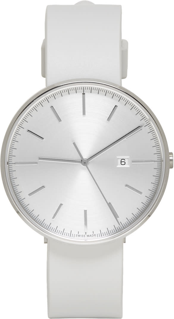 Uniform Wares Silver and Grey M40 Date Watch