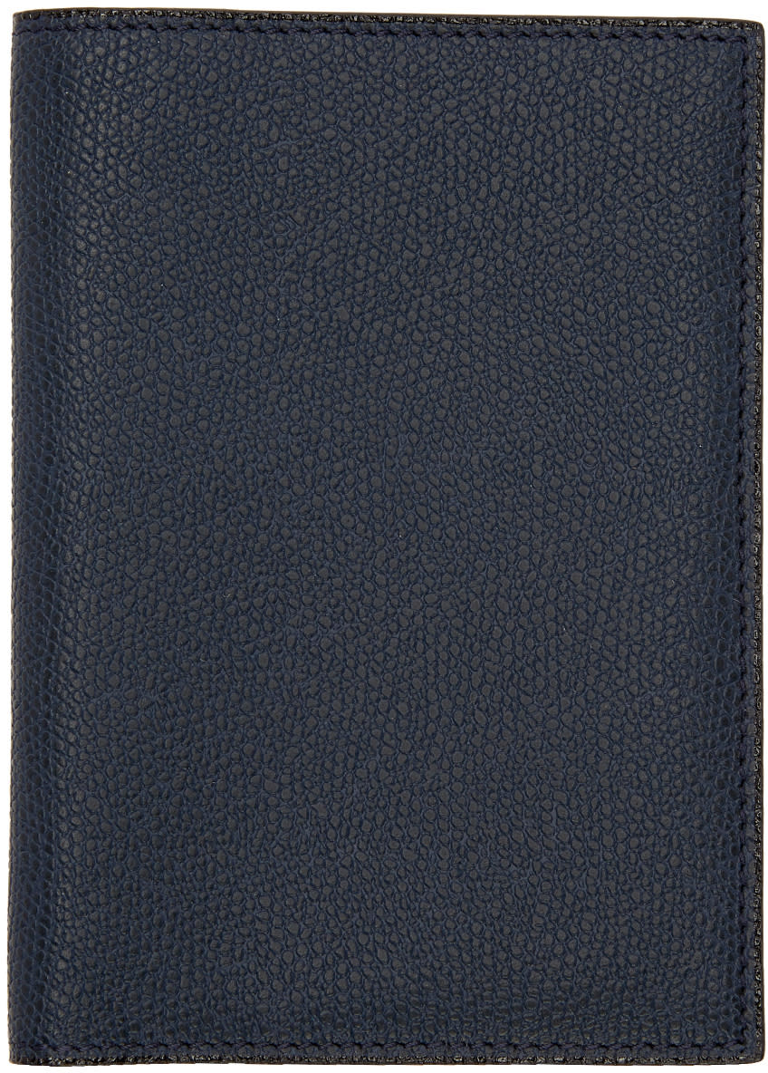Valextra Navy 3cc Passport Holder