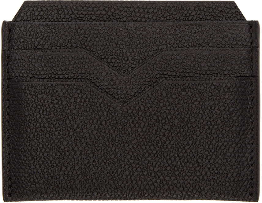 Valextra Black 4cc Card Holder