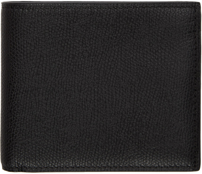 Valextra Black 6cc Bifold Wallet