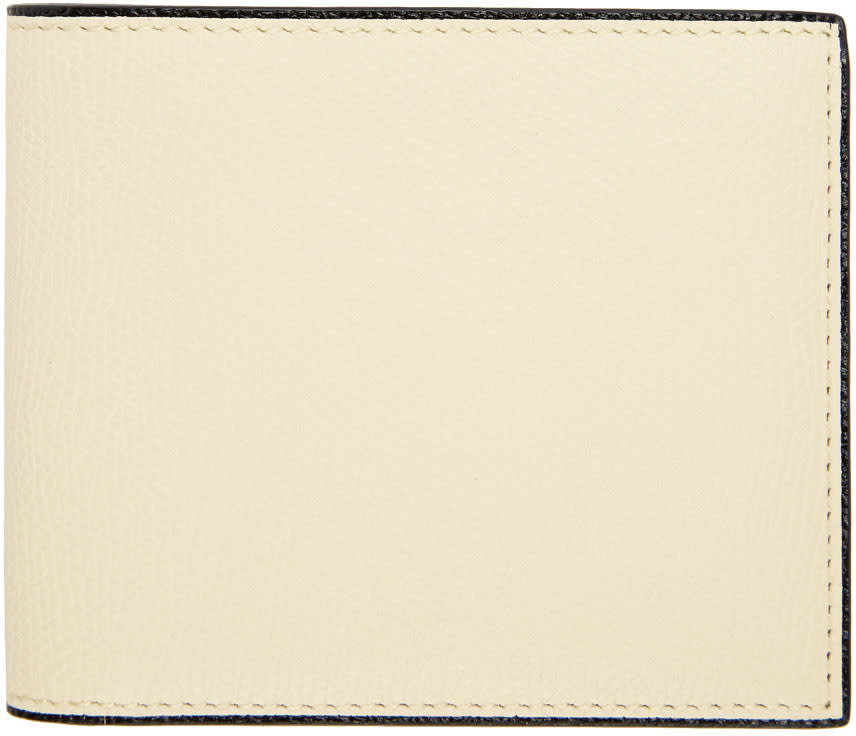 Valextra Off-white Simple Grip Spring Wallet