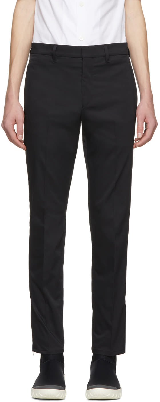 Prada Black Tailored Tapered Trousers