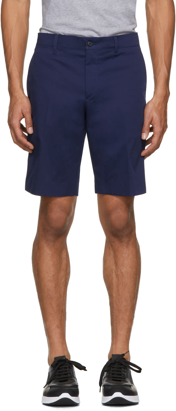 Prada Navy Tailored Shorts