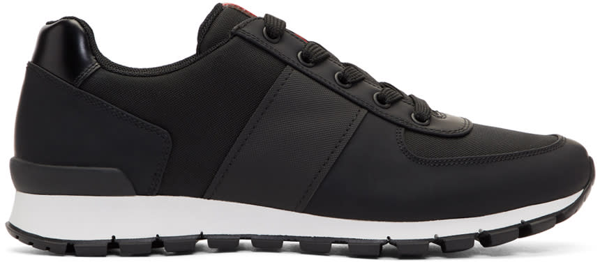 Prada Black and White Match Rays Sneakers