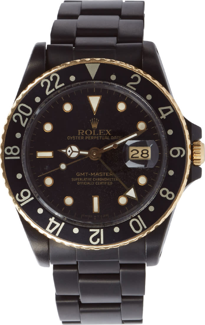 Black Limited Edition Matte Black and Gold Limited Edition Rolex Gmt Master I