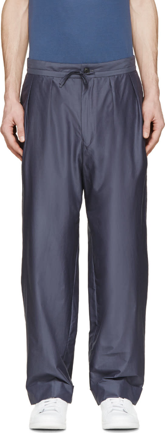Paul Smith Slate Pleated Pillar Suit Trousers