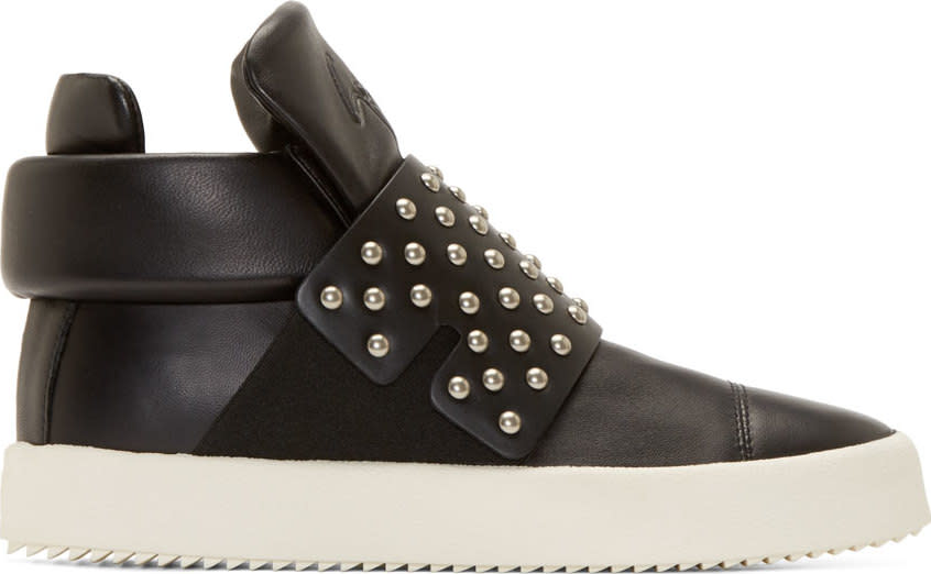 Giuseppe Zanotti Black Studded London High-top Sneakers