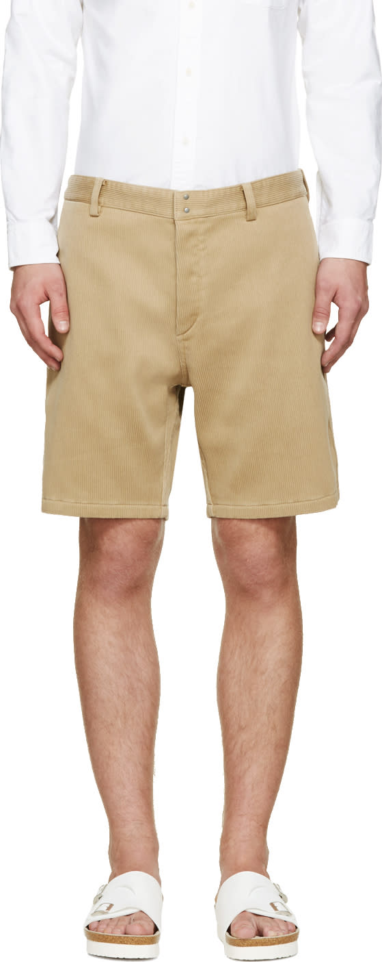 Visvim Beige Ribbed Pastoral Shorts