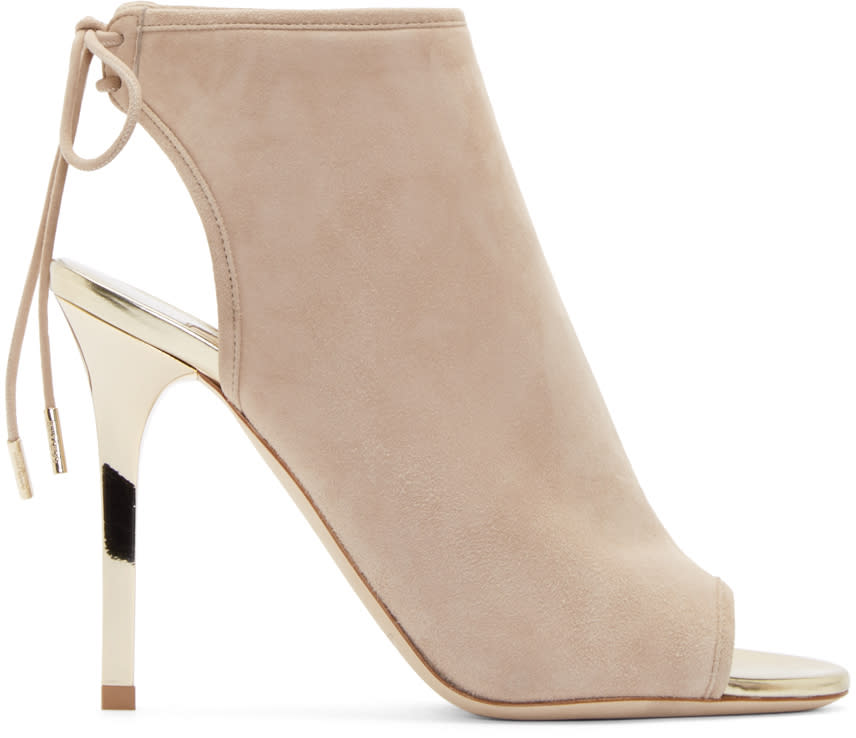 Jimmy Choo Beige Suede Froze Ankle Boots