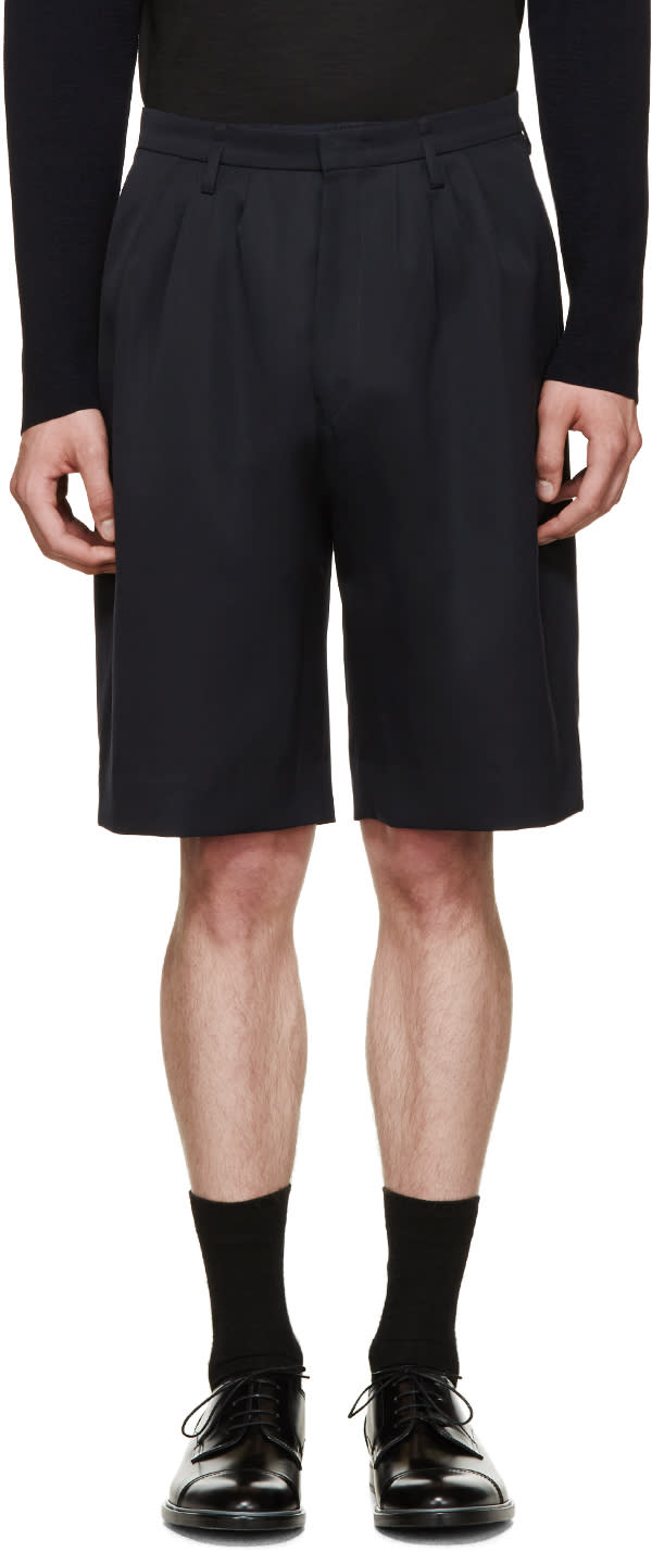 Paul Smith Blue Twill Tailored Shorts