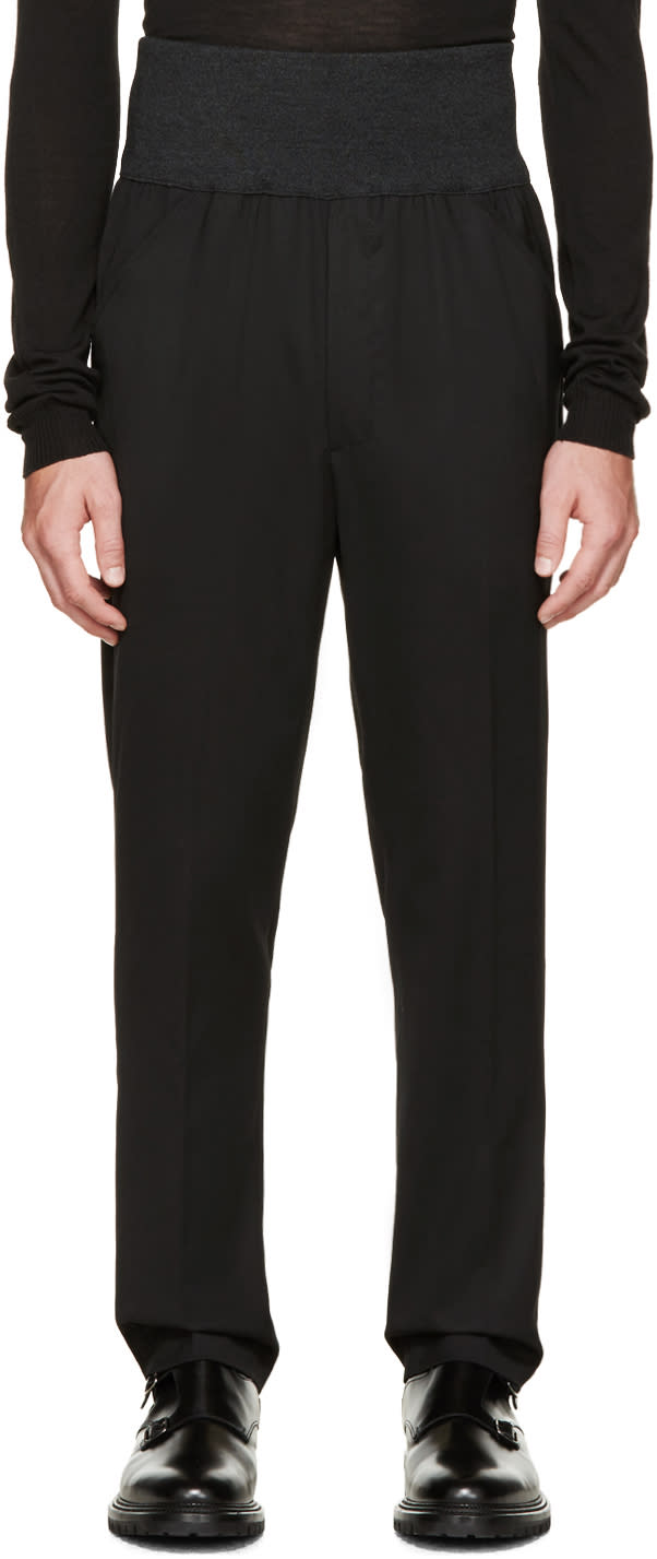 Thamanyah Black Accent Waistband Trousers