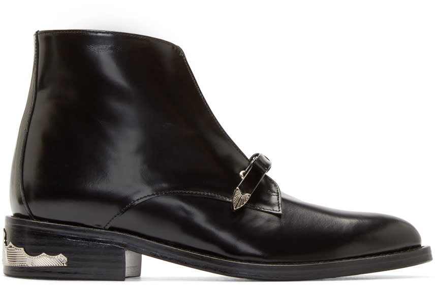 Toga Pulla Black Bow Ankle Boots
