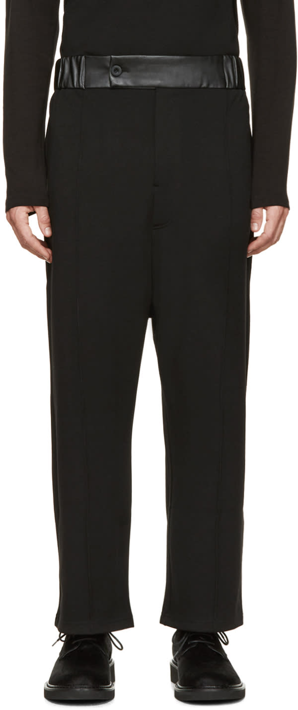 D By D Black Logo Jersey Trousers