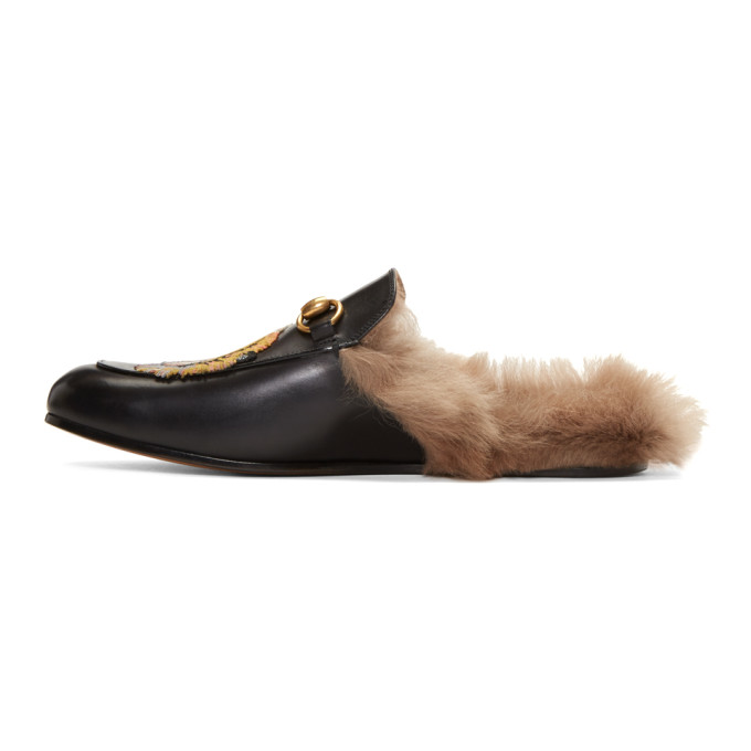 Black Princetown Slip-On Loafers展示图