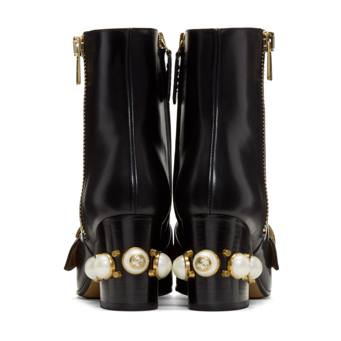 Black Pearl & Stud Peyton Boots展示图