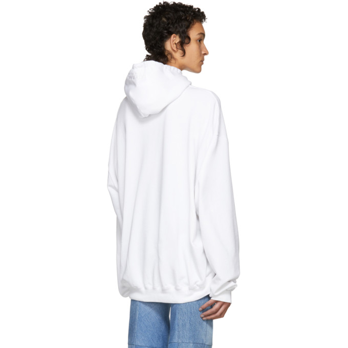 White Oversized 'Sweater' Hoodie展示图