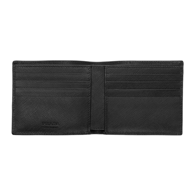 Black Leather Bifold Wallet展示图