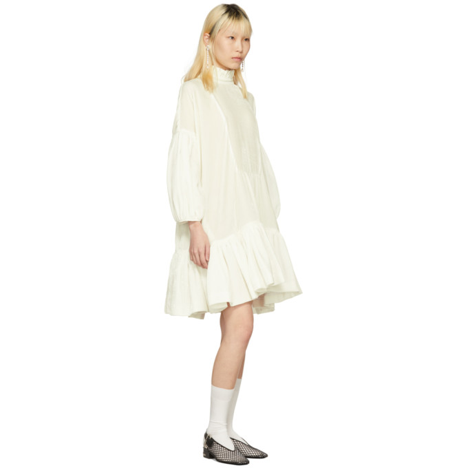 SSENSE Exclusive White Velvet Belle Dress展示图