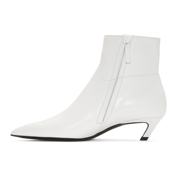 White Slash Heel Boots展示图