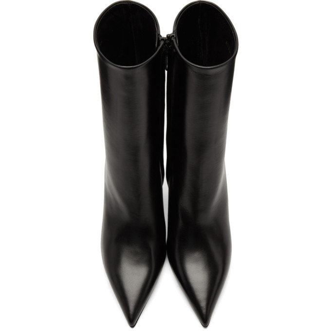 Black Slash Heel Boots展示图