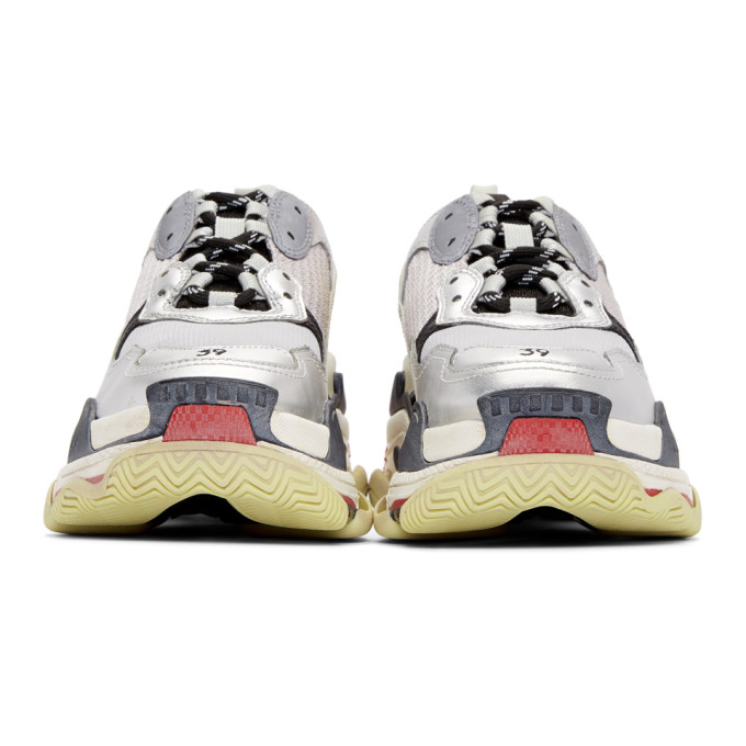 silver triple s balenciaga