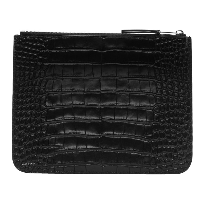 Black Alligator Embossed Pouch展示图