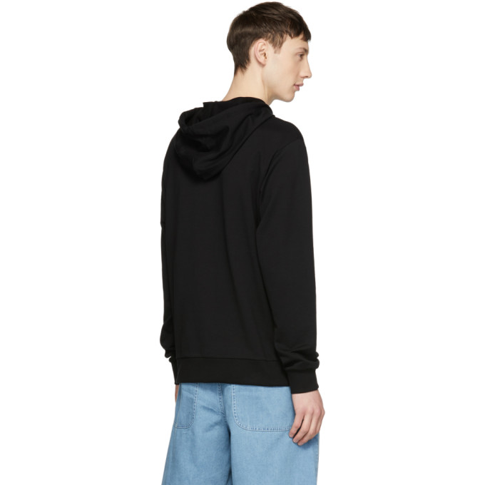 Black Embroidered Logo Hoodie展示图