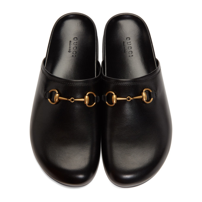 Black New River Clog Loafers展示图