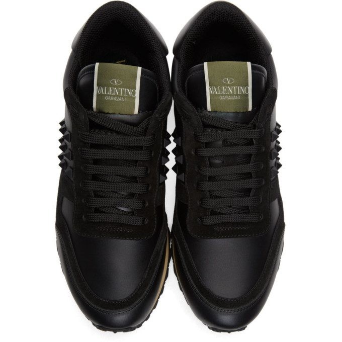 Black Valentino Garavani Rockstud Sneakers展示图