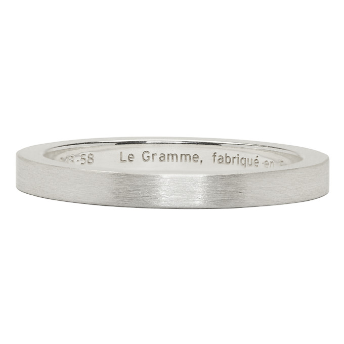 Silver Brushed 'Le 3 Grammes' Ring展示图