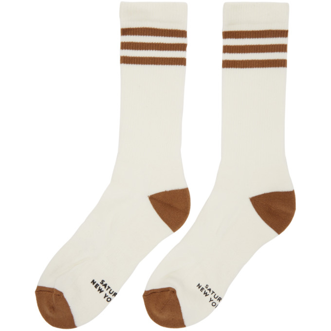 White & Brown Athlete Socks展示图