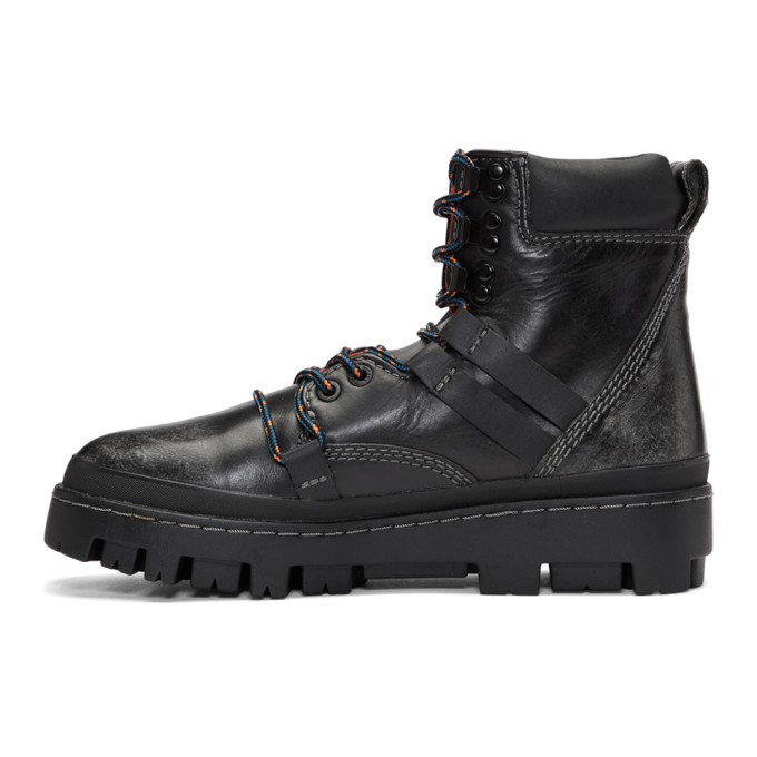 Black DVibe Hiking Boots Diesel idollook