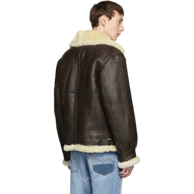 Brown B-3 Shearling Jacket展示图