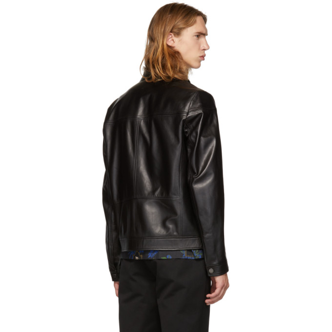 Black Leather Nocan Jacket展示图