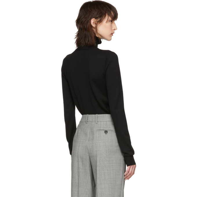 Black Button Frill Turtleneck展示图