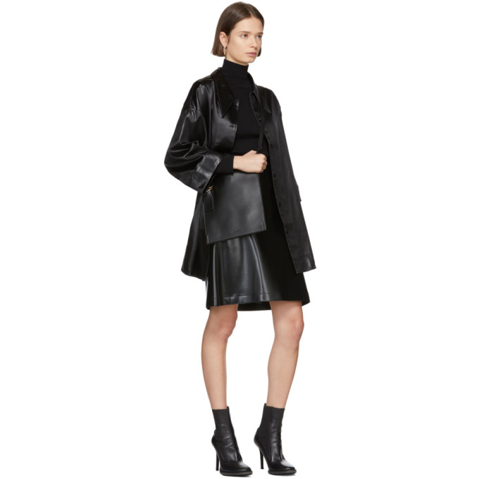 Black Faux-Leather Miniskirt展示图
