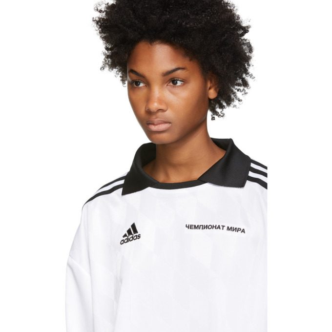 White adidas Originals Edition Football Jersey Polo展示图