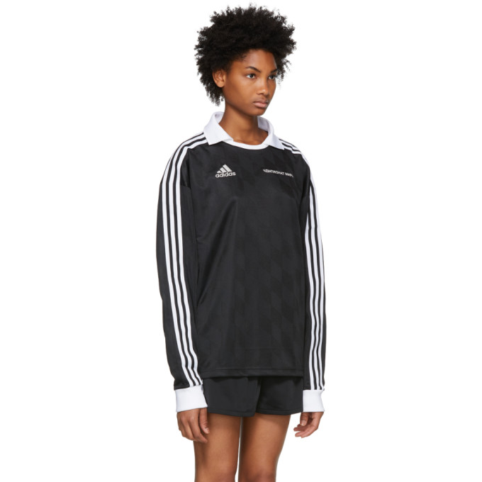 Black adidas Originals Edition Football Jersey Polo展示图