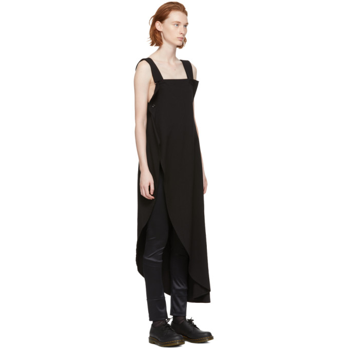 Black U-Asymmetric Wrap Dress展示图