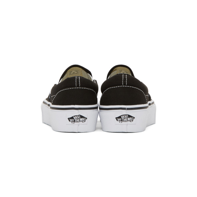 Black Classic Platform Slip-On Sneakers展示图