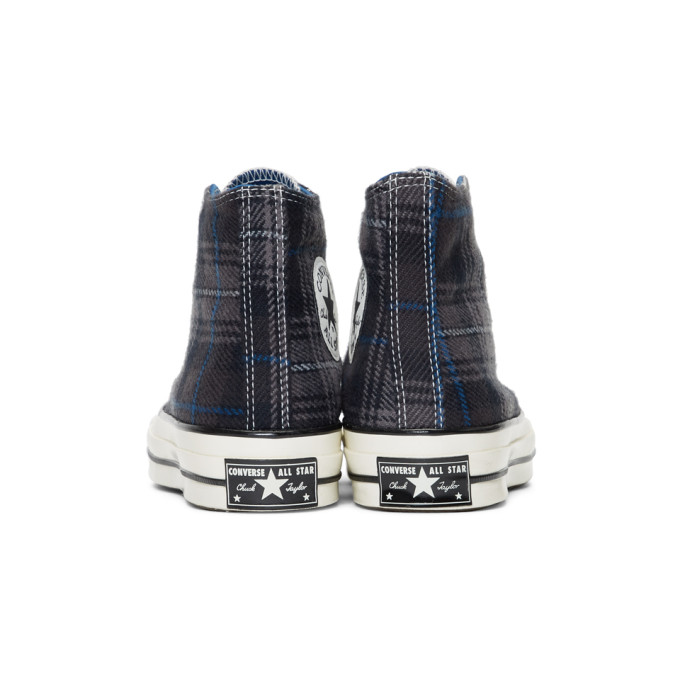 Grey Plaid Chuck 70 High Sneakers展示图