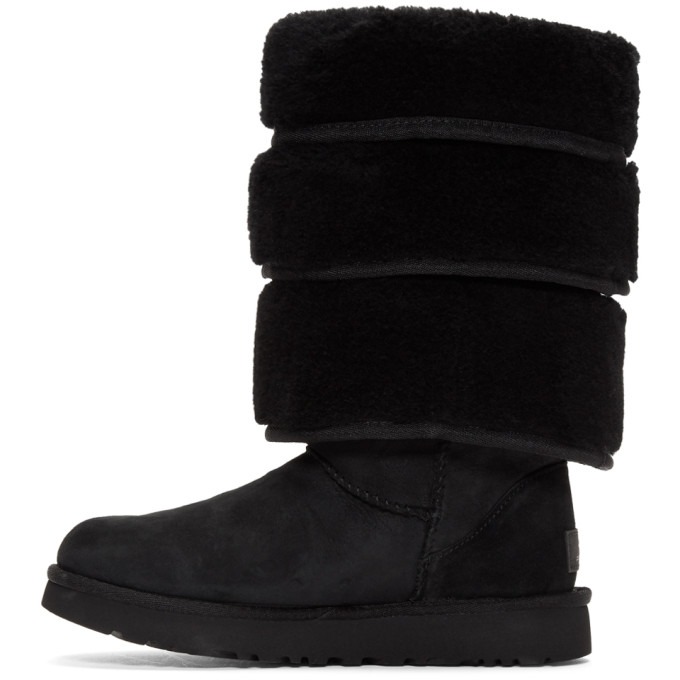 Black Uggs Edition Layered Boots展示图