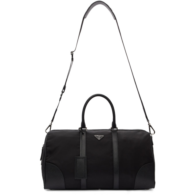 Black Nylon & Saffiano Duffle Bag展示图